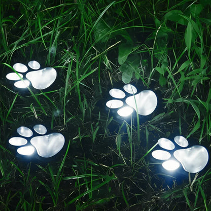 Cute Solar Paw Print Lights – Waterproof Outdoor LED Garden Decor, Pet Paw Pathway Lighting for Lawn, Yard, Balcony & Walkway