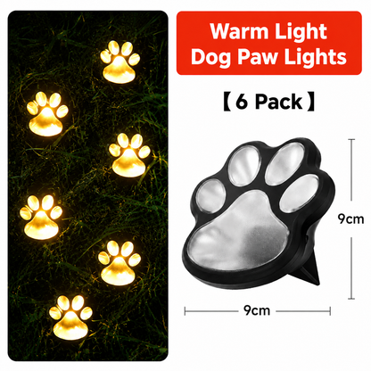 Cute Solar Paw Print Lights – Waterproof Outdoor LED Garden Decor, Pet Paw Pathway Lighting for Lawn, Yard, Balcony & Walkway