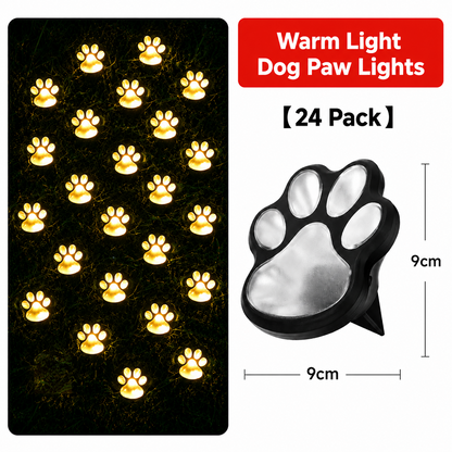 Cute Solar Paw Print Lights – Waterproof Outdoor LED Garden Decor, Pet Paw Pathway Lighting for Lawn, Yard, Balcony & Walkway