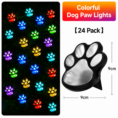 Cute Solar Paw Print Lights – Waterproof Outdoor LED Garden Decor, Pet Paw Pathway Lighting for Lawn, Yard, Balcony & Walkway