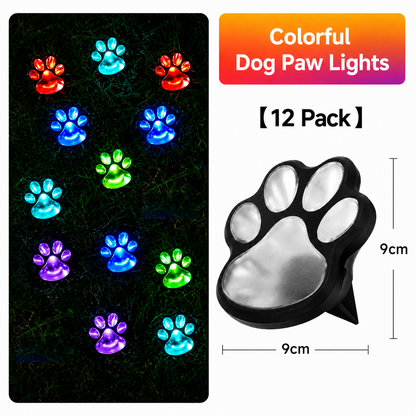 Cute Solar Paw Print Lights – Waterproof Outdoor LED Garden Decor, Pet Paw Pathway Lighting for Lawn, Yard, Balcony & Walkway
