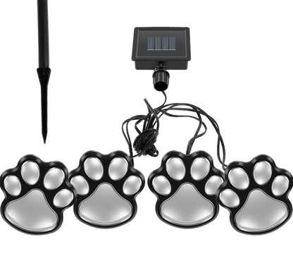 Cute Solar Paw Print Lights – Waterproof Outdoor LED Garden Decor, Pet Paw Pathway Lighting for Lawn, Yard, Balcony & Walkway