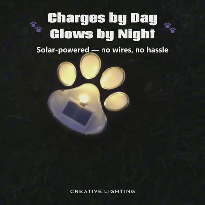 Cute Solar Paw Print Lights – Waterproof Outdoor LED Garden Decor, Pet Paw Pathway Lighting for Lawn, Yard, Balcony & Walkway