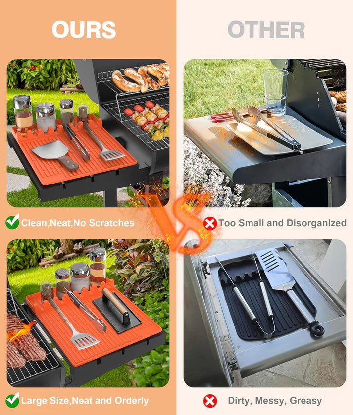 LIMITED-DISCOUNT-Silicone Grill Tools Mat with Drip Pad