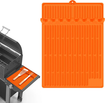 LIMITED-DISCOUNT-Silicone Grill Tools Mat with Drip Pad